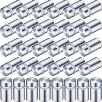 Tornillos separación letreros 1/2x3/4 pulg acero inox 60 pzas