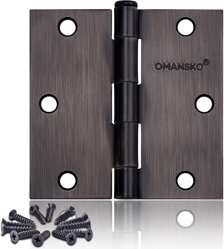 12 Bisagras Bronce Frotado 3.5x3.5pulg Madera Dormitorio
