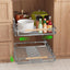 Cajones extensibles acero inox mediano set 2 14.5-24"