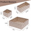Cestas apilables tejidas con marco metal set 4 beige