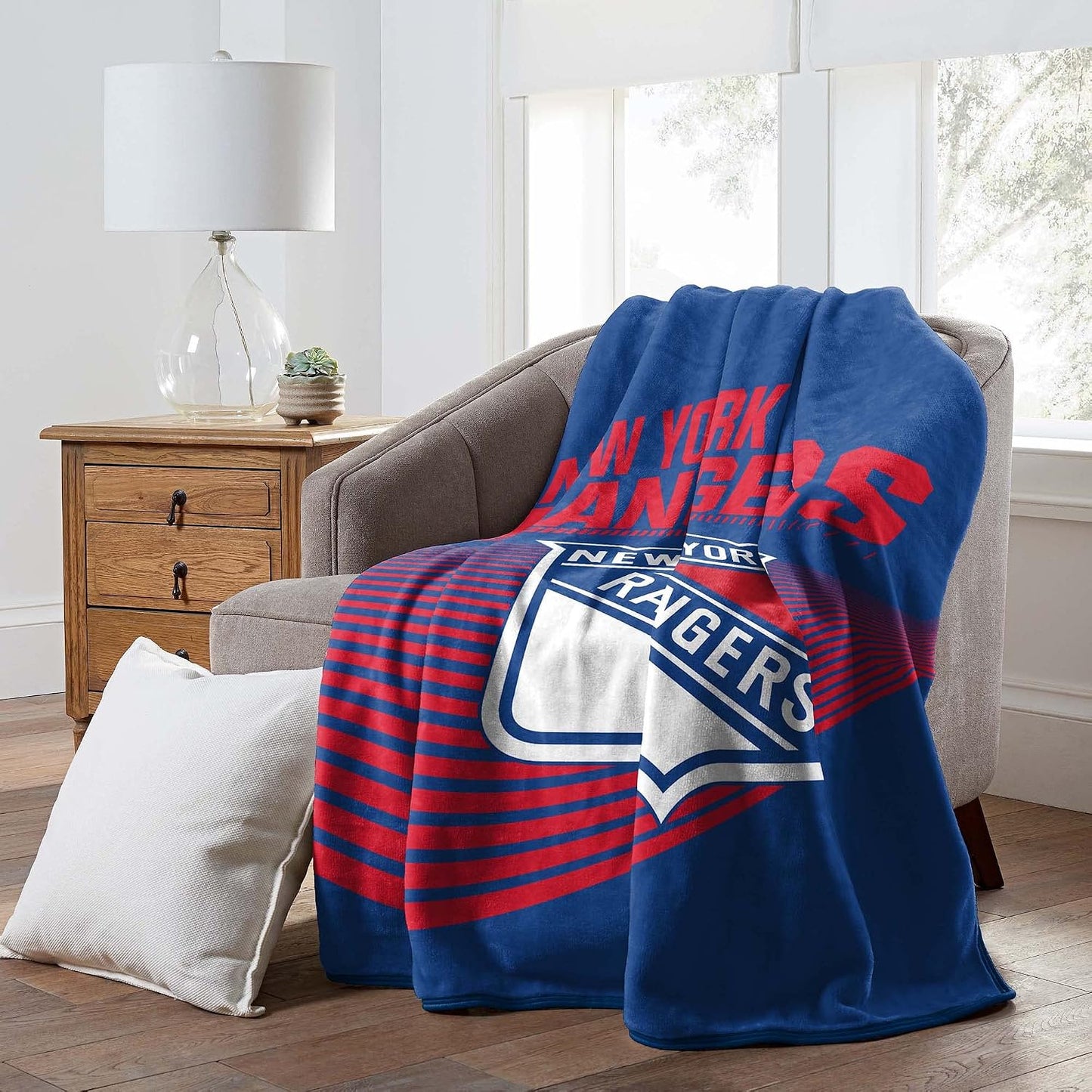 Manta NHL New York Rangers 60x80" microfibra con logotipos