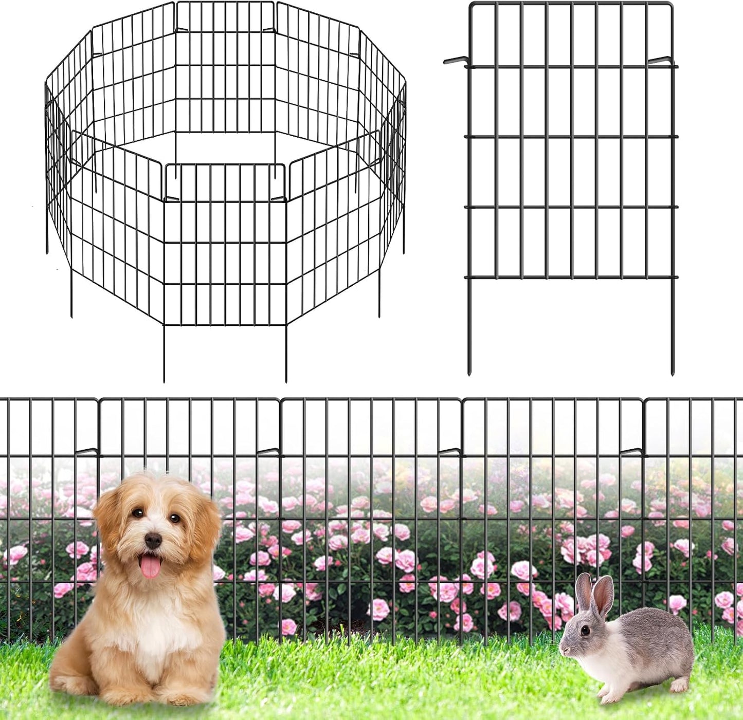 30 Paneles Valla Jardín 32.5ft x 24pulg Metal