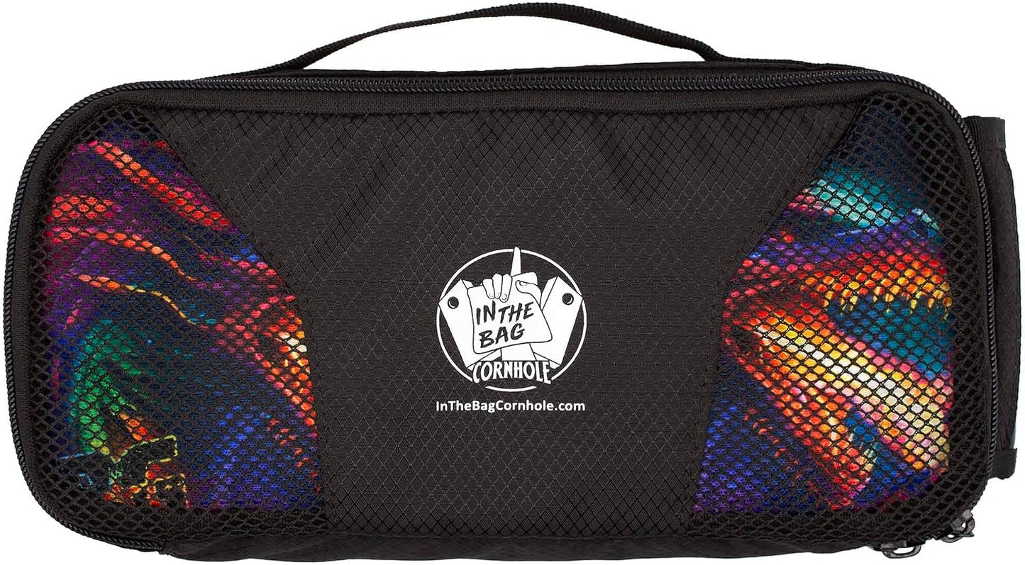 Bolsa Cornhole negro 4 pzas reutilizable malla