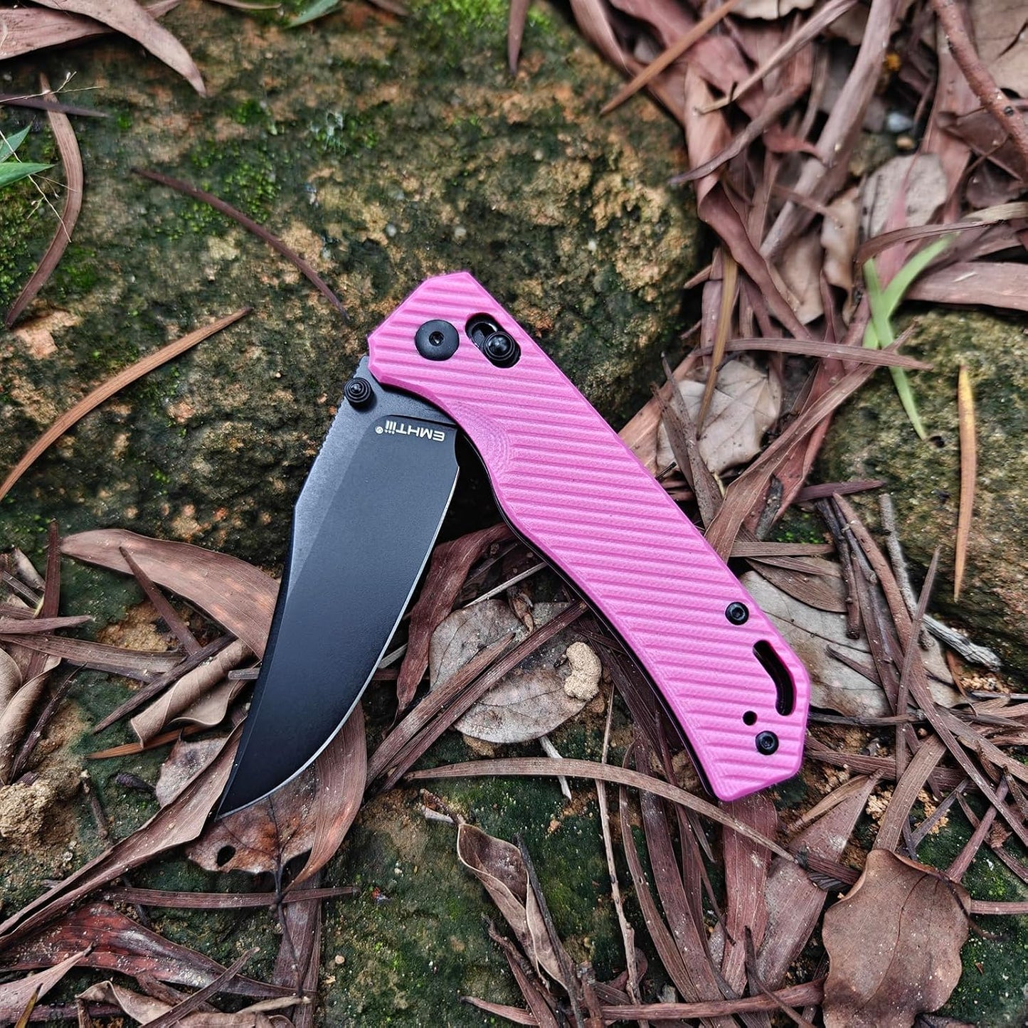 Navaja bolsillo plegable acero D2 clip reversible mango G10 EDC