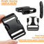 Set hebillas y correas nailon grueso 6 pzas