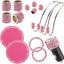 Set 15 accesorios auto rosa para mujer brillantes