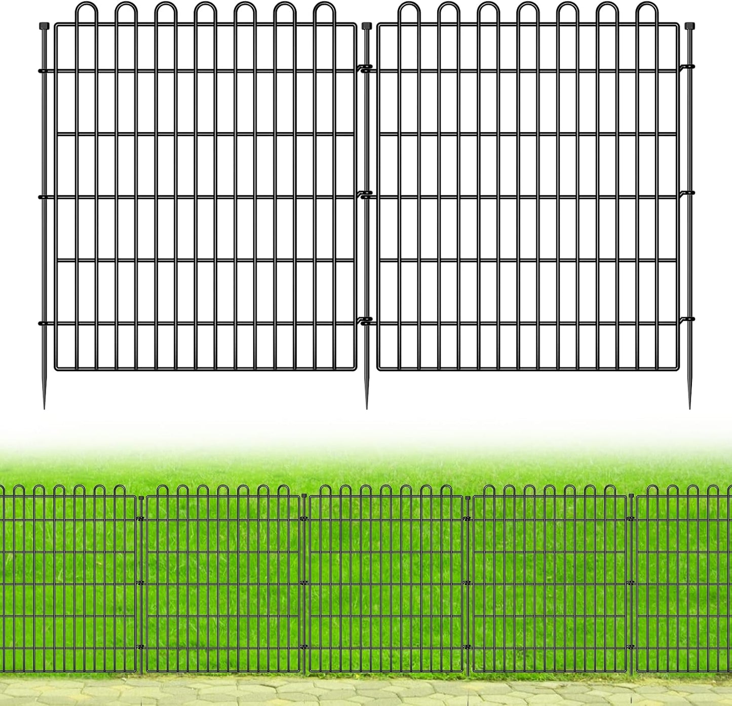 10 Paneles Valla Jardín 81.3cm x 7.19m Barrera Perros