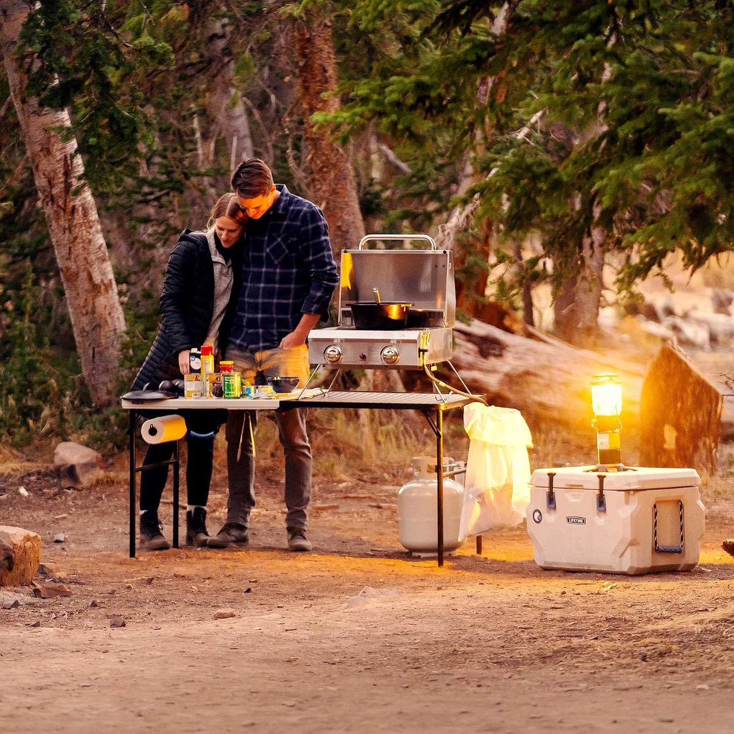 Mesa plegable portón trasero parrilla camping 5ft