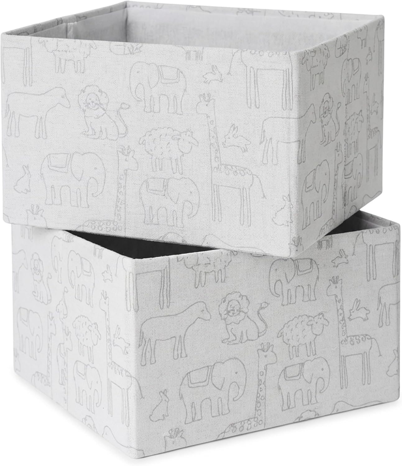 Set 2 cestas zoológico 10x9x6" plegable