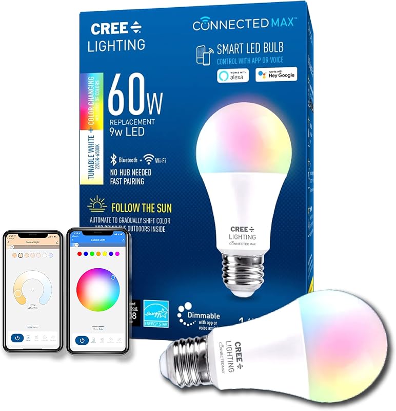 Bombilla LED A19 inteligente 60W blanco ajustable