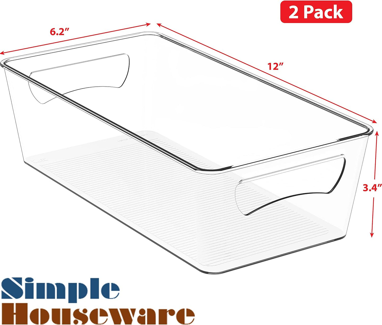 Contenedores congelador 12x6" 2 Pack para cocina