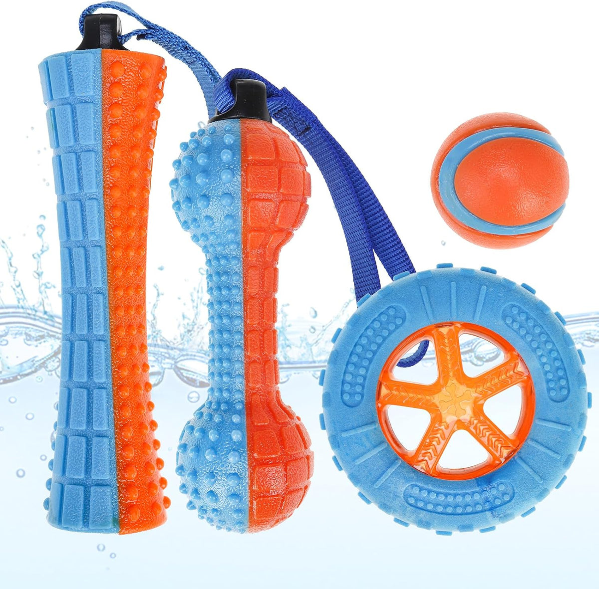 4 Juguetes Flotantes para Perros Chirriantes Piscina