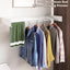 Tendedero pared 31.5" 5 postes aluminio plegable