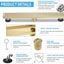 Drenaje ducha rectangular 36" acero inox 51l/min