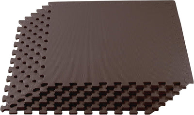 Alfombrillas Eva 24x24pulg color marrón 48ft²