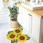 Alfombra baño felpa suave diseño floral U 27.5x27.5"
