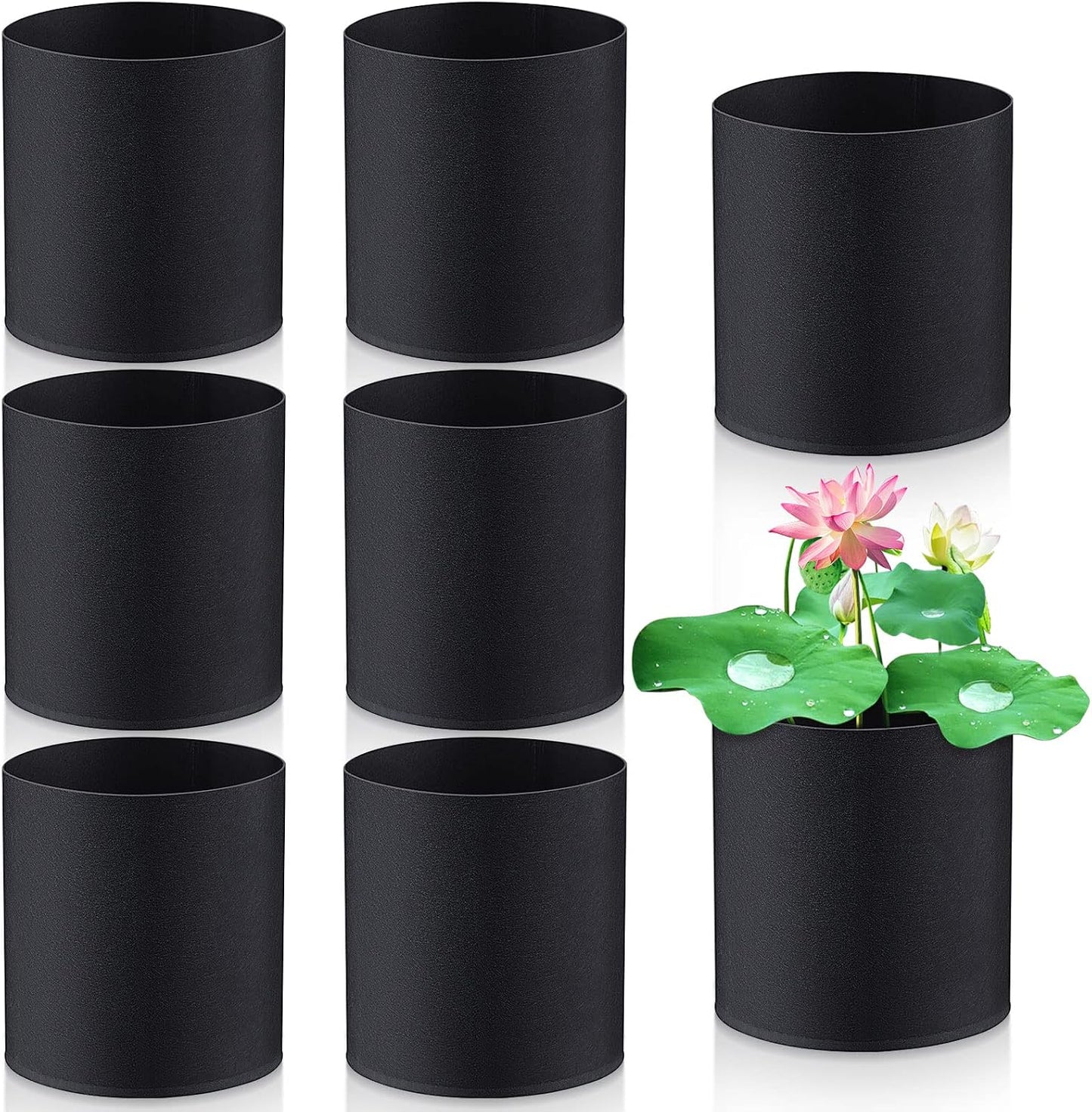 8 Macetas Acuáticas 6x6pulg para Estanques y Pantanos