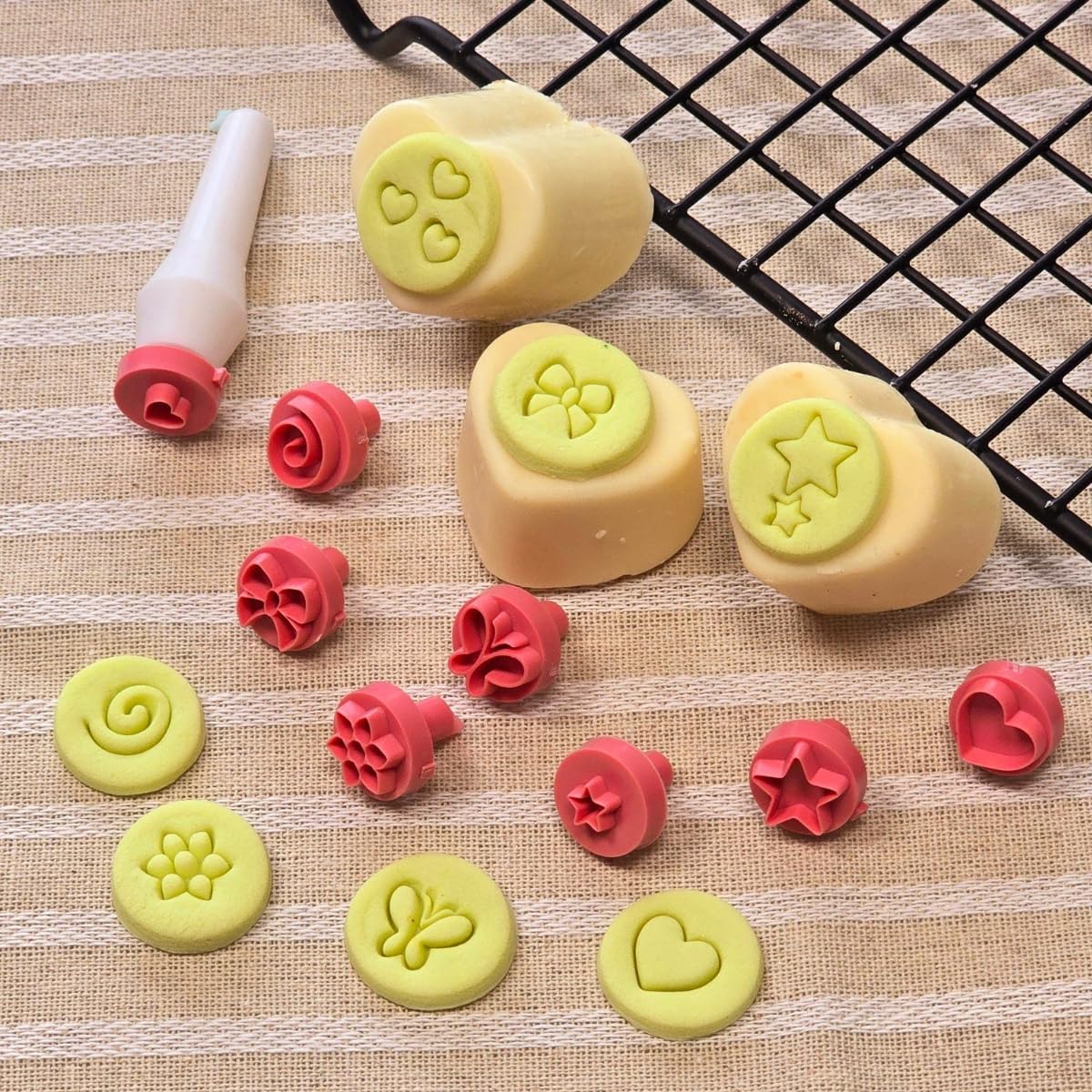 Set 9 sellos galletas estrella corazón mariposa