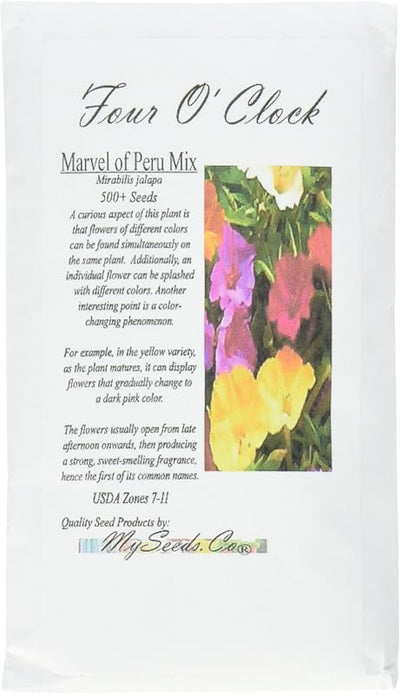 Paquete 4en1 semillas Mirabilis jalapa fragantes sin OMG