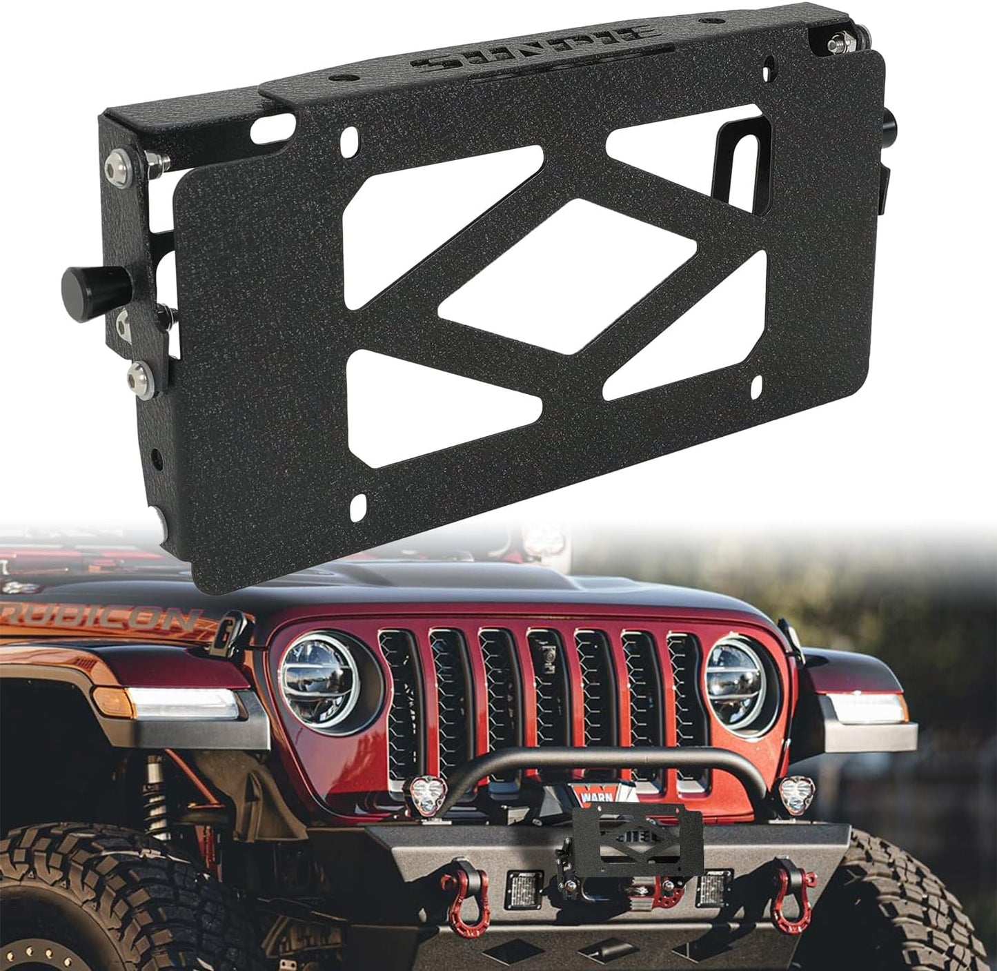 Soporte matrícula universal abatible para 4x4 camiones