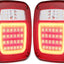 2 Pzas Luces Traseras LED Halo Wrangler TJ YJ F-Series
