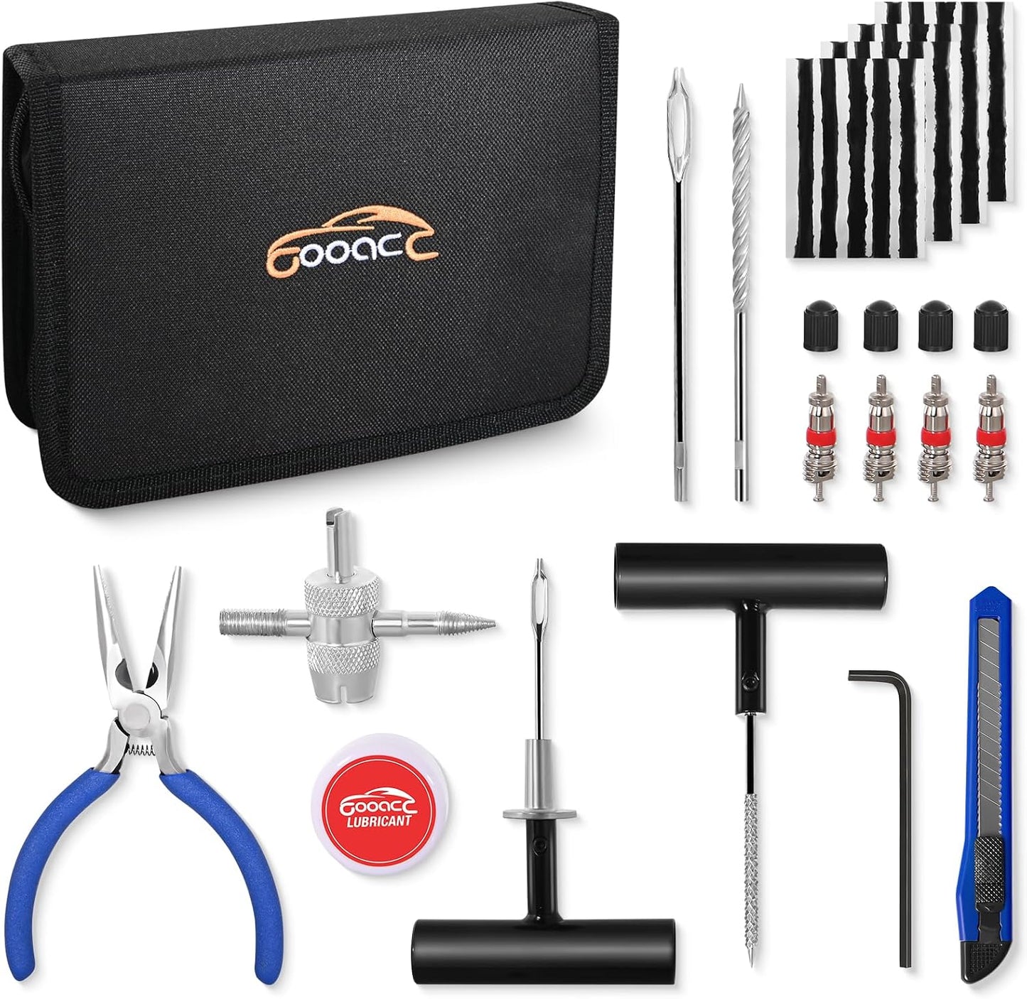 Kit reparación pinchazos 37 tapones coche motocicleta