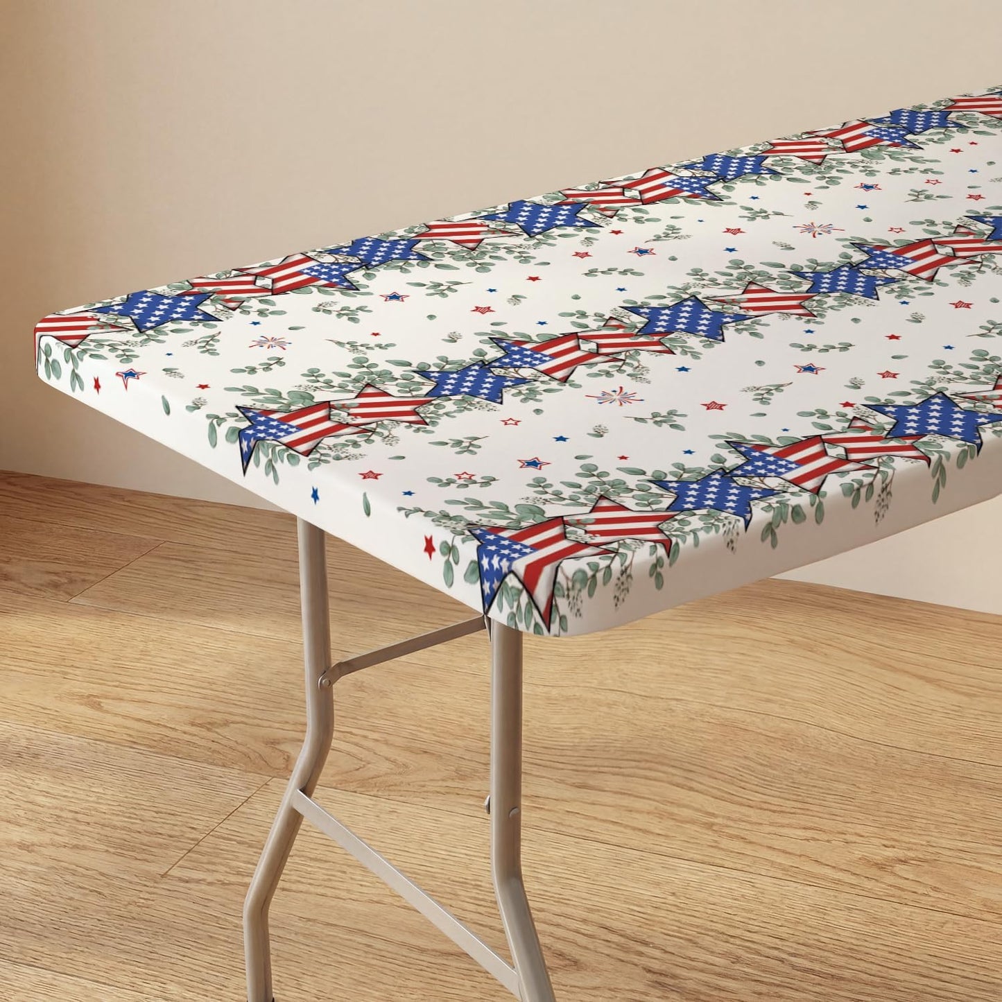 Mantel ajustable 72x30pulg diseño patriótico rayas y estrellas