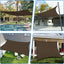Toldo cuadrado permeable beige rayas blanco