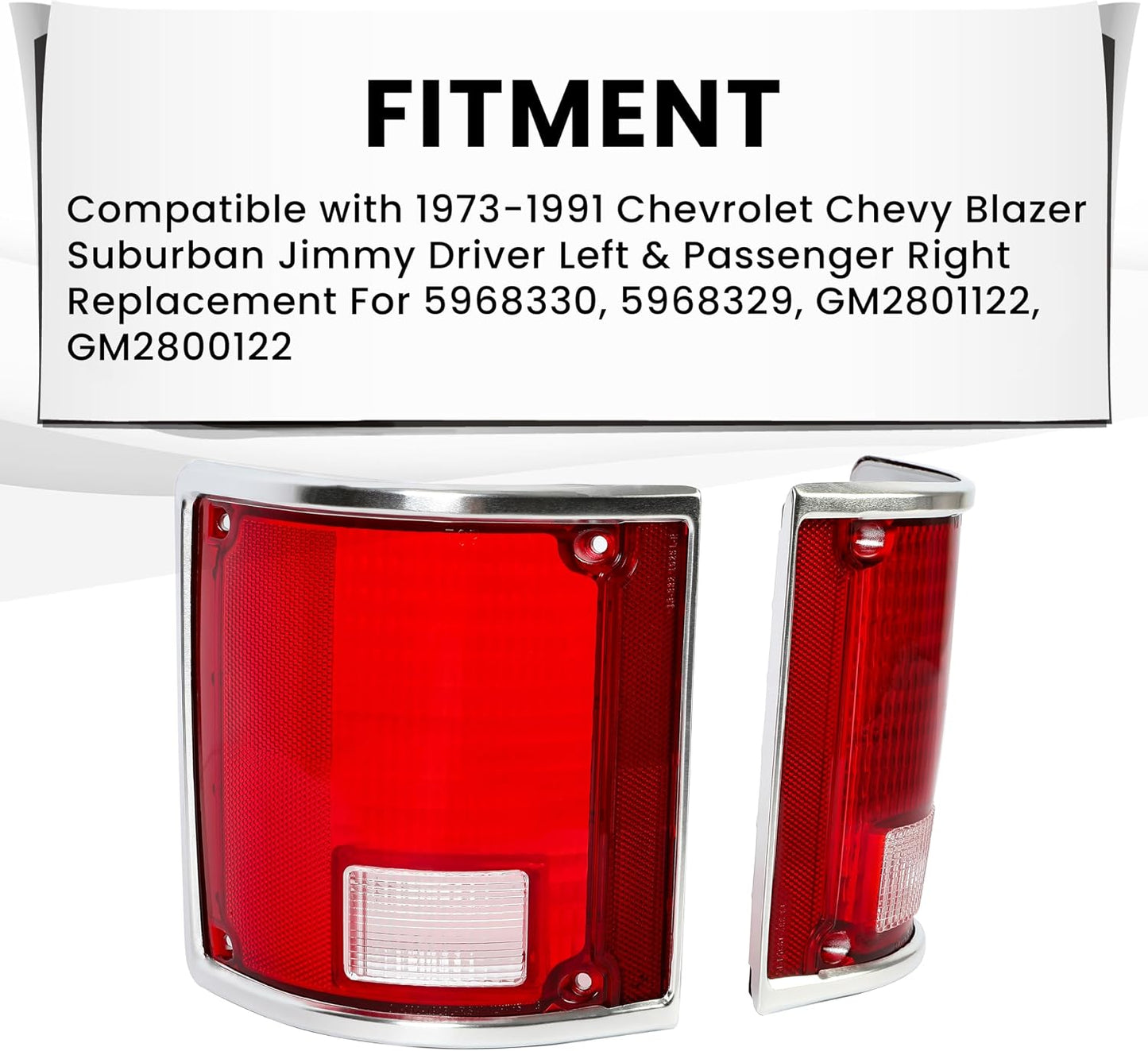 Lentes luz trasera comp Chevrolet Blazer 73-91 izq y der