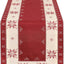 Camino mesa bordado copos nieve navideños 14x54pulg