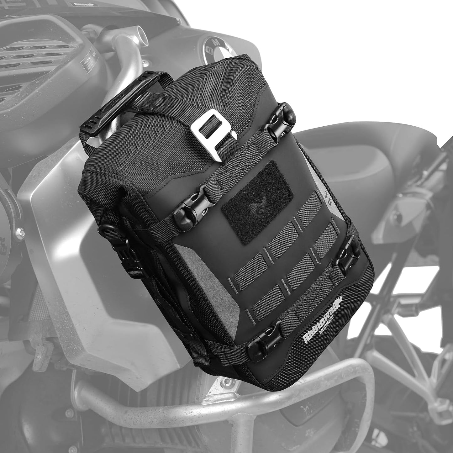 Bolsa sillín motocicleta expandible impermeable con correa