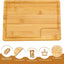 12 Tablas Cortar Bambú Rectangulares para Cocina y Fiesta