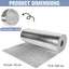 Rollo aislamiento reflectante 16" x10ft aluminio espuma