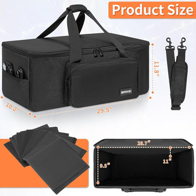 Bolsa acolchada luces par DJ 29.5x10.2pulg con divisores