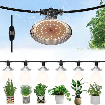 Luz LED cultivo exterior 21pulg espectro completo 6 luces