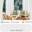 4 Cortinas impermeables lino blanco 95pulg