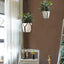 Colgador macramé para plantas interiores 35pulg gris