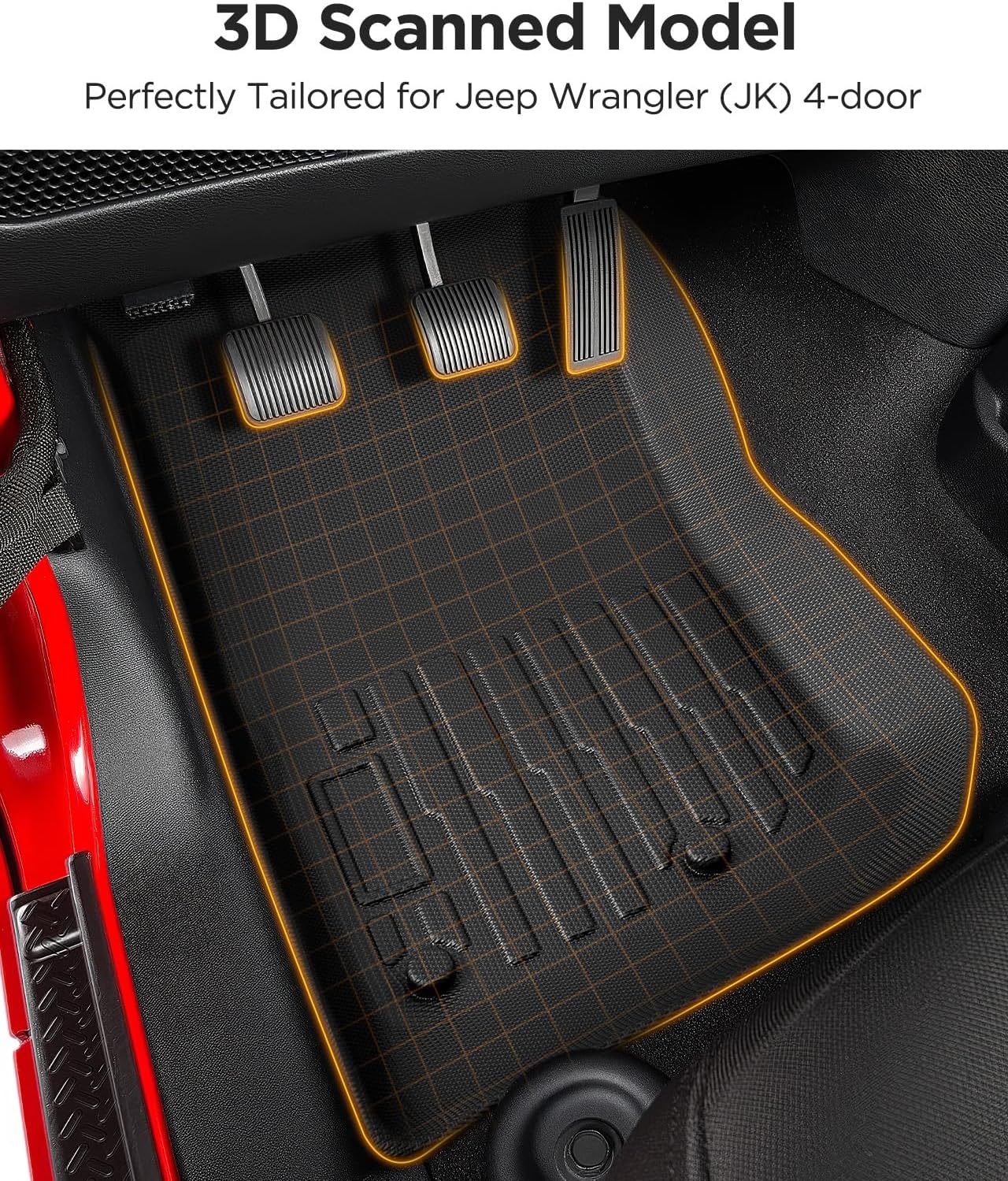 Alfombrillas auto Jeep Wrangler JK 07-18 4 puertas