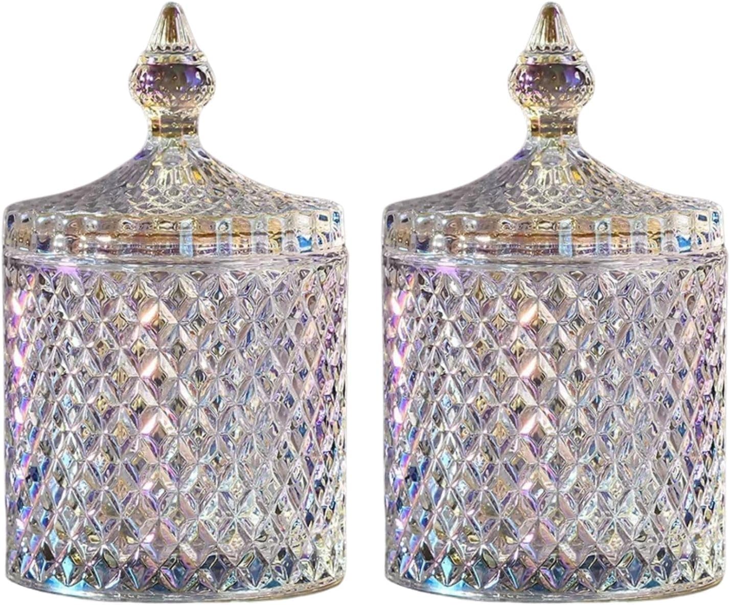 Jarra Vidrio Decorativa 2en1 para Dulces y Joyas