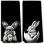 Juego de 2 toallas de cocina de conejo de Pascua rústicas