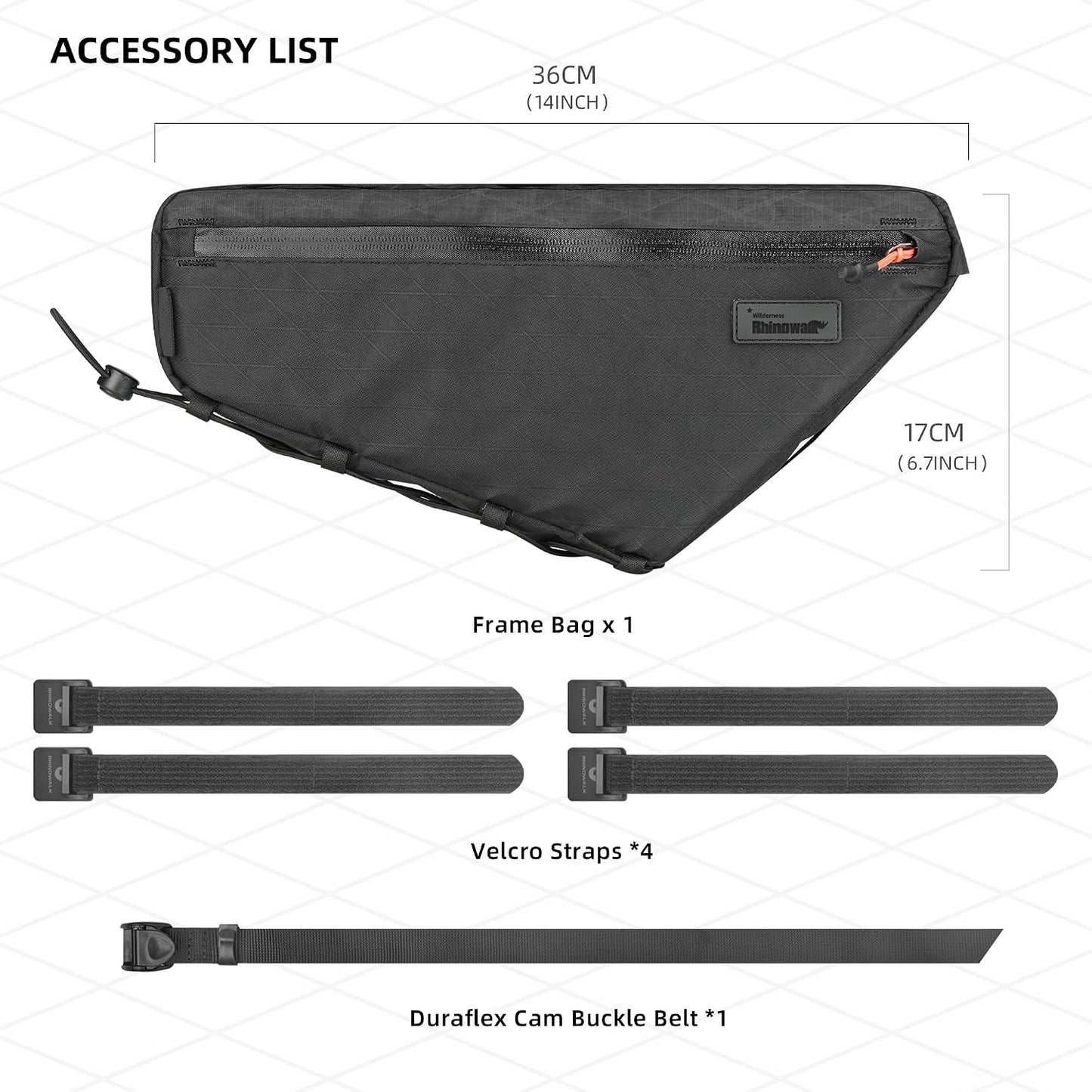 Bolsa triangular para bicicleta MTB de 2.9L