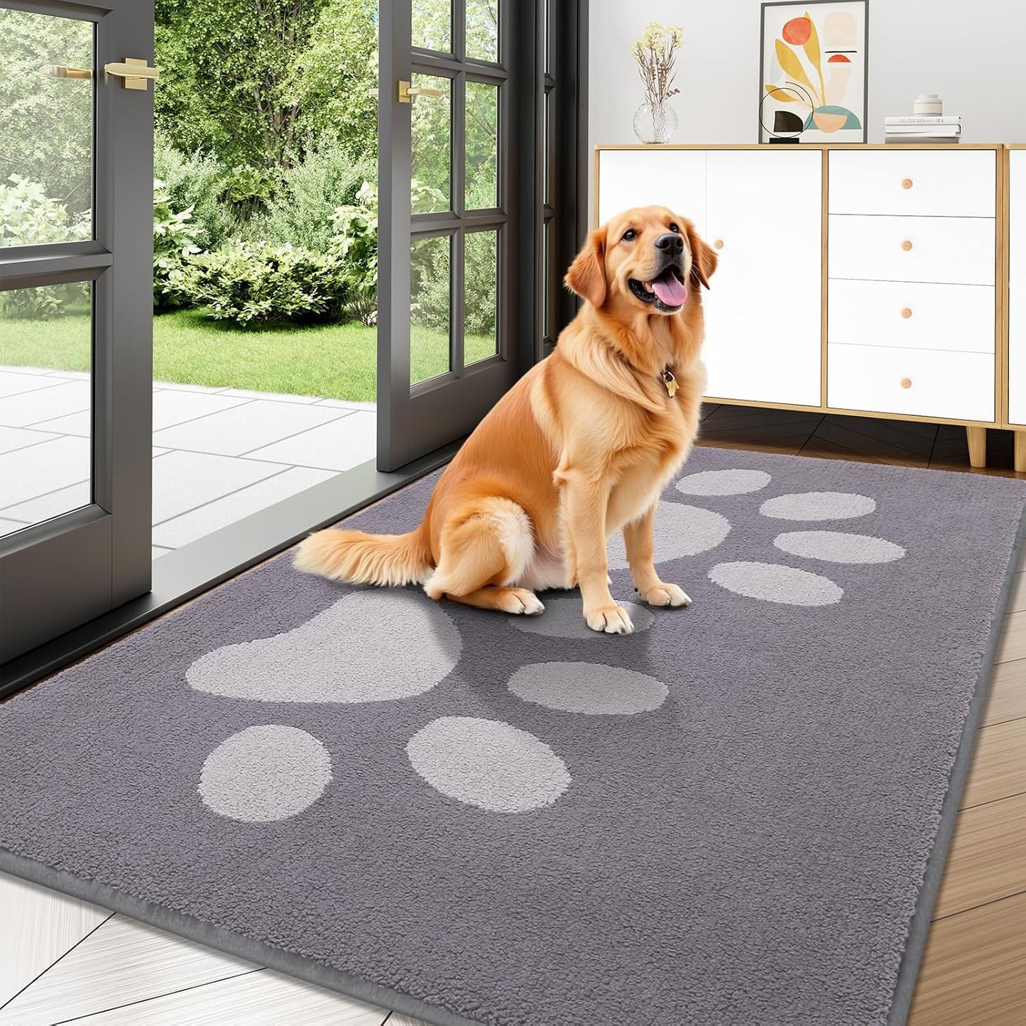 Tapete puerta perro antiderrap absorbente perfil bajo