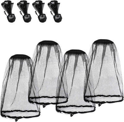 Malla para cara cuello senderismo 4 pzas color negro