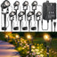 Kit 8 luces paisaje led impermeables blanco cálido exterior