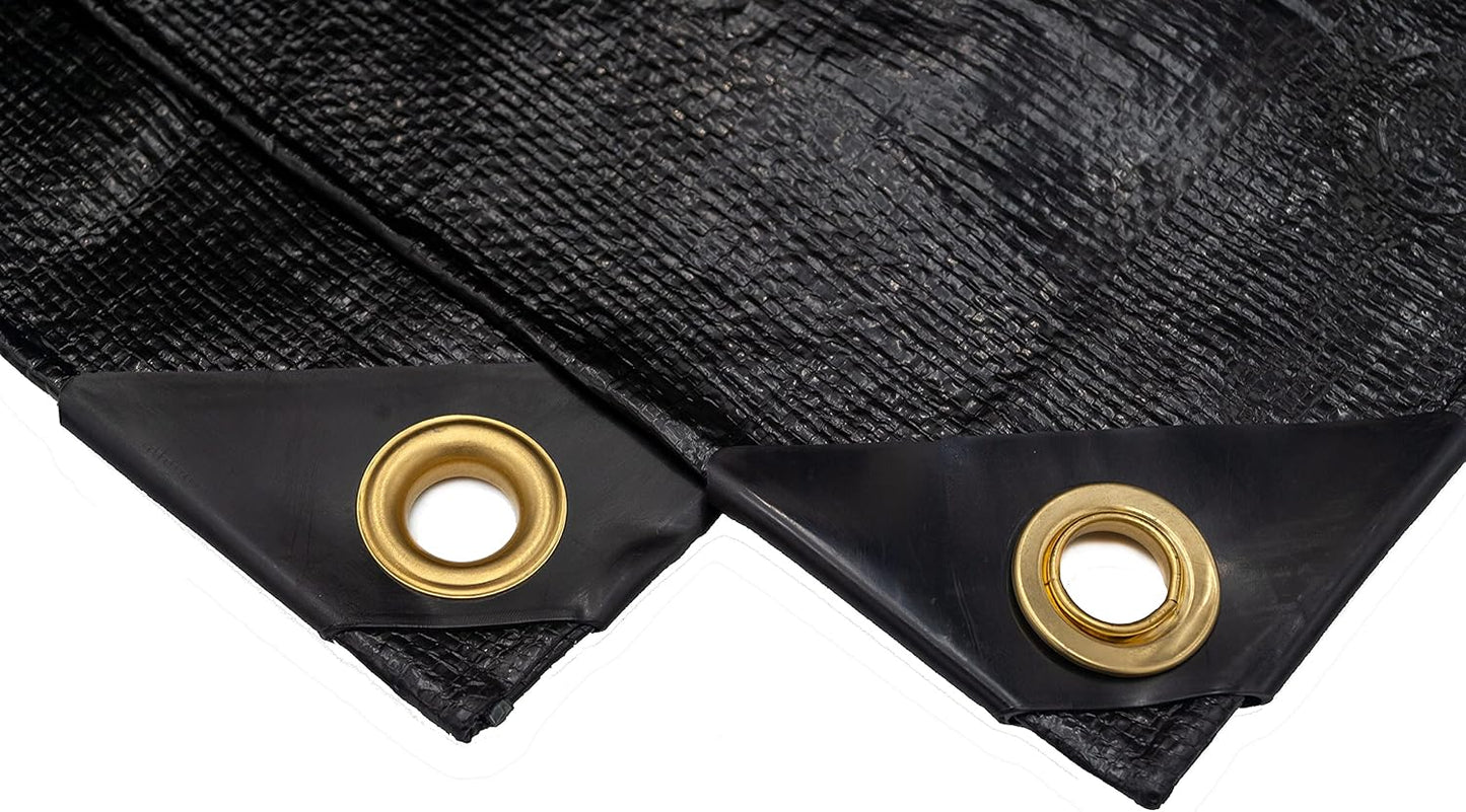 Lona polietileno negra resistente 15x15ft 6oz