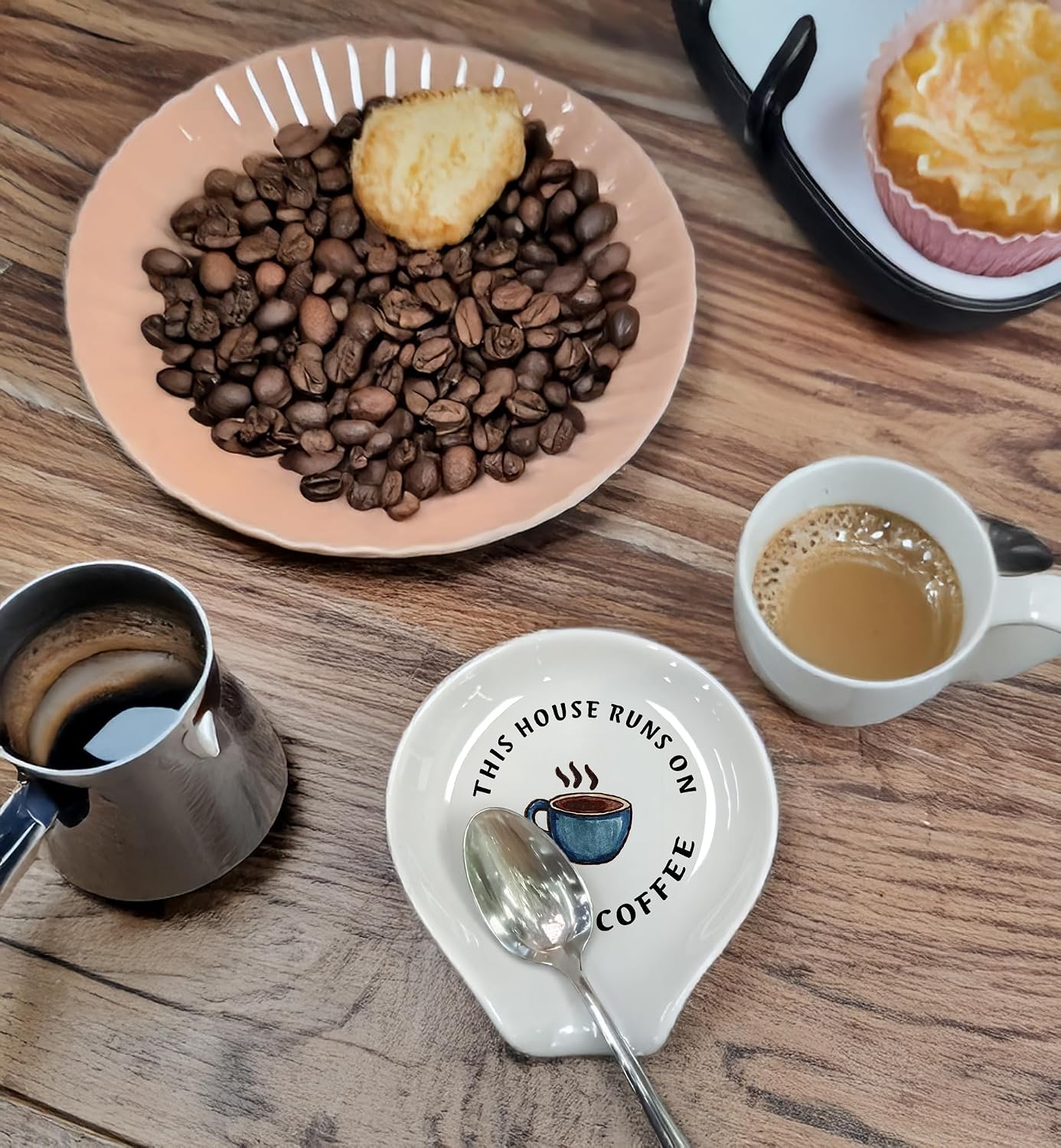Soporte cuchara café cerámica regalo para amigos