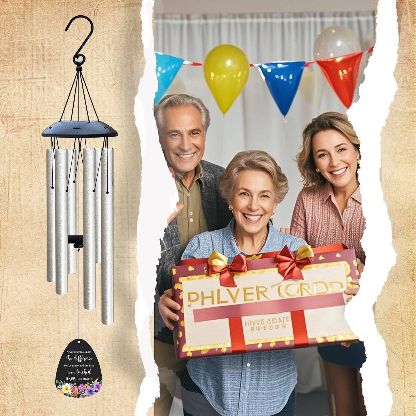 Campanillas viento 32" regalo jubilación 2026