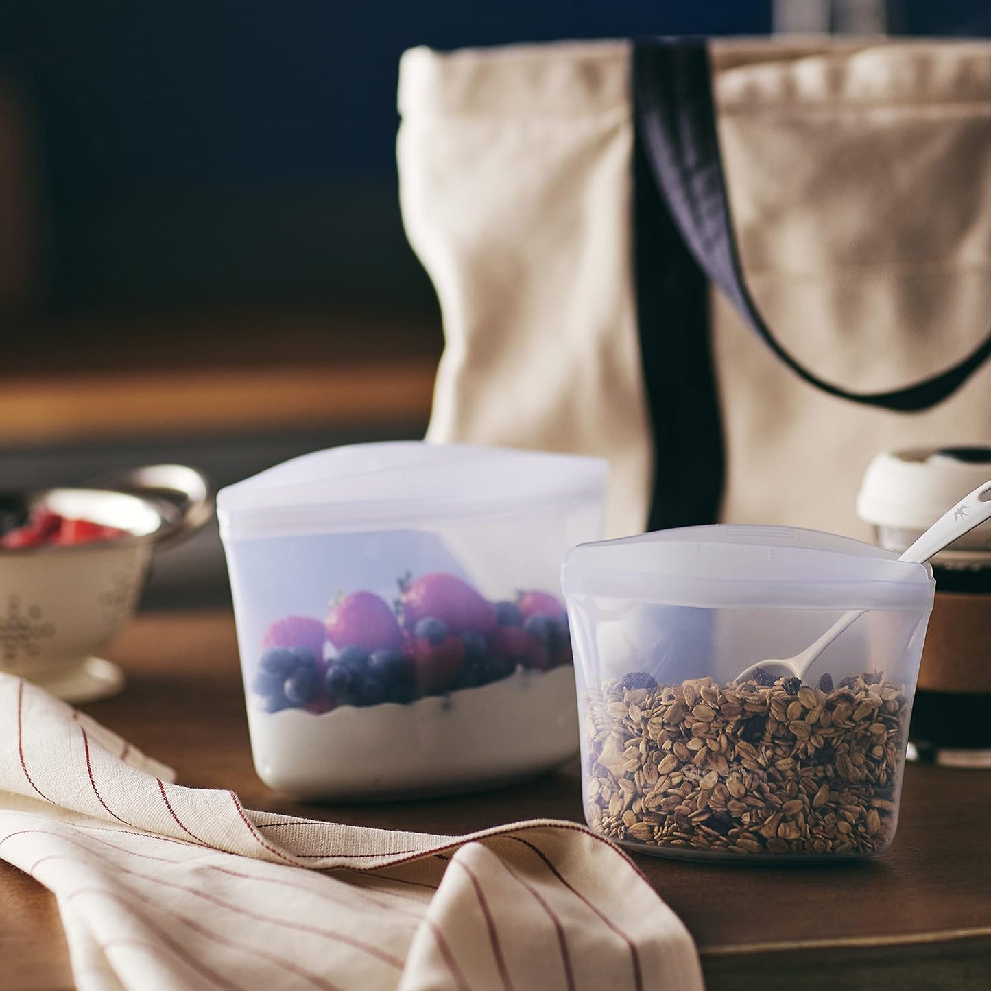 Bolsas silicona reutiliz. para alimentos 6 pzas multicolor