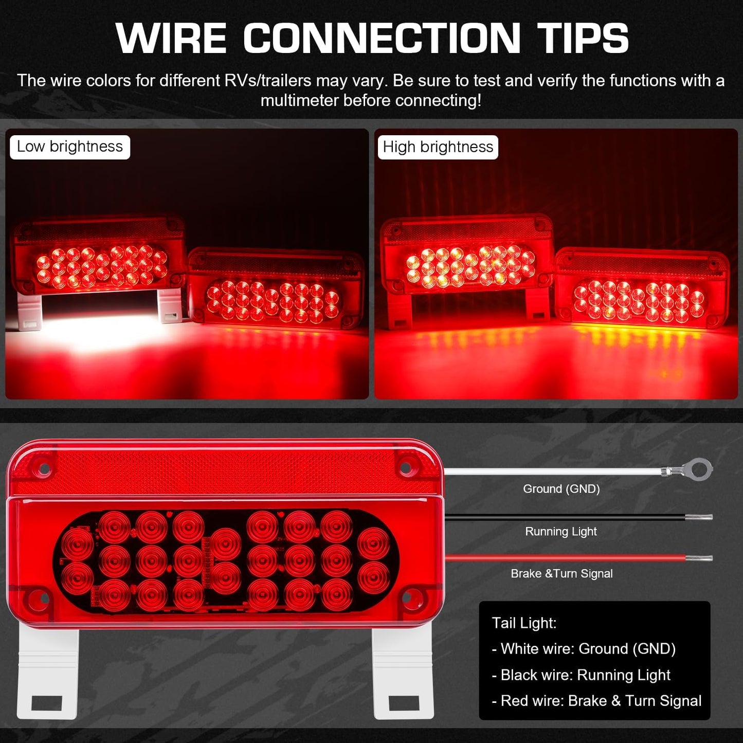 Kit luces traseras para caravana superbrillante giro reversa