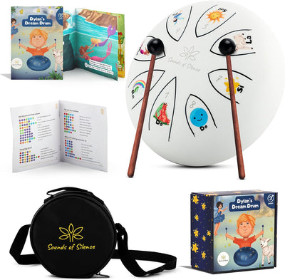 Tambor acero lengua con canciones para niños 6pulg